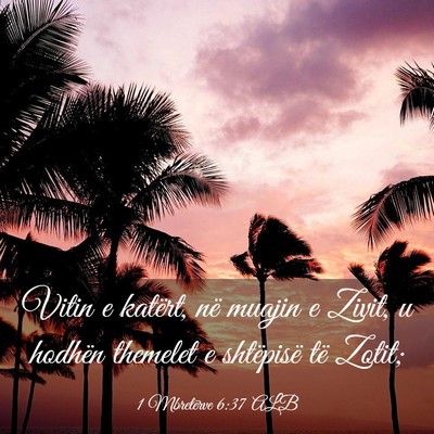 Picture 03 - 1 Mbretërve 6:37 ALB - Vitin e katërt, në muajin e Zivit, u hodhën - Bible Verse Picture