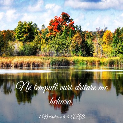 Picture 03 - 1 Mbretërve 6:4 ALB - Në tempull vuri dritare me - Bible Verse Picture