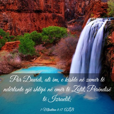 Picture 03 - 1 Mbretërve 8:17 ALB - Por Davidi, ati im, e kishte në zemër të - Bible Verse Picture