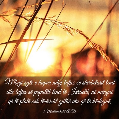Picture 03 - 1 Mbretërve 8:52 ALB - Mbaji sytë e hapur ndaj lutjes së shërbëtorit - Bible Verse Picture