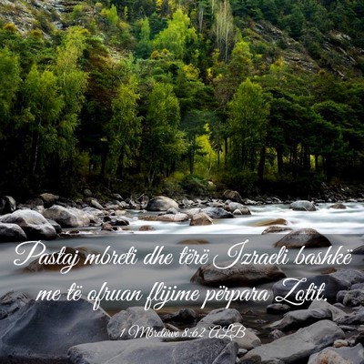 Picture 03 - 1 Mbretërve 8:62 ALB - Pastaj mbreti dhe tërë Izraeli bashkë me të - Bible Verse Picture