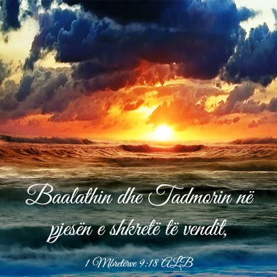 Picture 03 - 1 Mbretërve 9:18 ALB - Baalathin dhe Tadmorin në pjesën e shkretë të - Bible Verse Picture