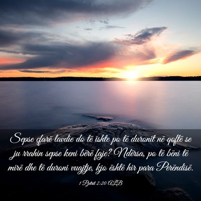 Picture 03 - 1 Pjetrit 2:20 ALB - Sepse çfarë lavdie do të ishte po të duronit - Bible Verse Picture