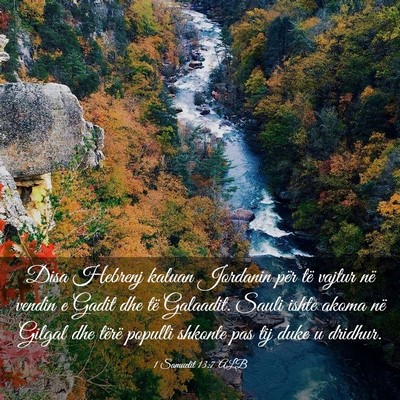 Picture 03 - 1 Samuelit 13:7 ALB - Disa Hebrenj kaluan Jordanin për të vajtur në - Bible Verse Picture