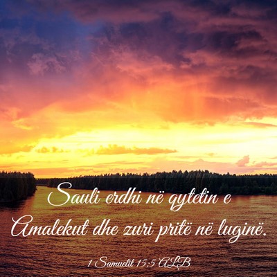 Picture 03 - 1 Samuelit 15:5 ALB - Sauli erdhi në qytetin e Amalekut dhe zuri - Bible Verse Picture