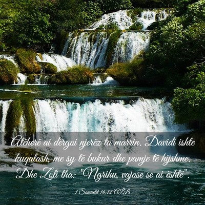 Picture 03 - 1 Samuelit 16:12 ALB - Atëherë ai dërgoi njerëz ta marrin. Davidi - Bible Verse Picture