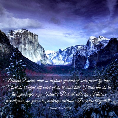 Picture 03 - 1 Samuelit 17:26 ALB - Atëherë Davidi, duke iu drejtuar njerëzve që - Bible Verse Picture