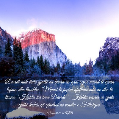 Picture 03 - 1 Samuelit 27:11 ALB - Davidi nuk linte gjallë as burra as gra, sepse - Bible Verse Picture