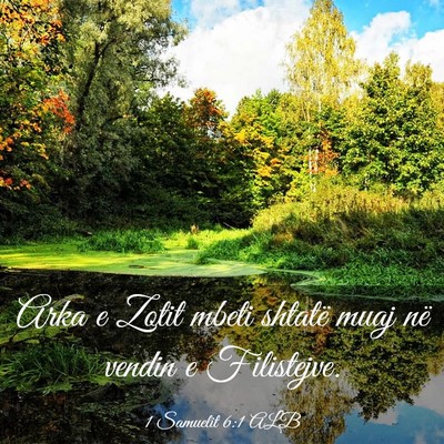 Picture 03 - 1 Samuelit 6:1 ALB - Arka e Zotit mbeti shtatë muaj në vendin e - Bible Verse Picture