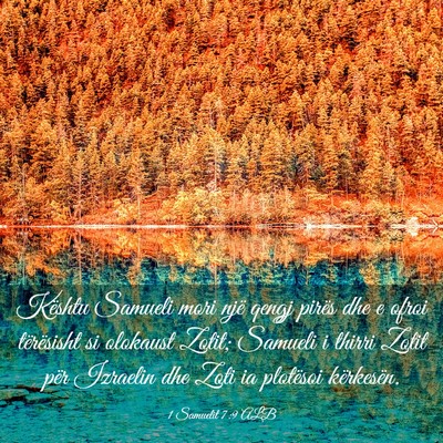 Picture 03 - 1 Samuelit 7:9 ALB - Kështu Samueli mori një qengj pirës dhe e - Bible Verse Picture