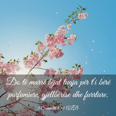 Picture 03 - 1 Samuelit 8:13 ALB - Do të marrë bijat tuaja për t’i bërë - Bible Verse Picture