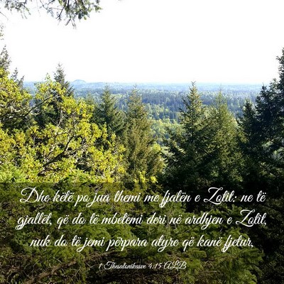 Picture 03 - 1 Thesalonikasve 4:15 ALB - Dhe këtë po jua themi me fjalën e Zotit: ne - Bible Verse Picture