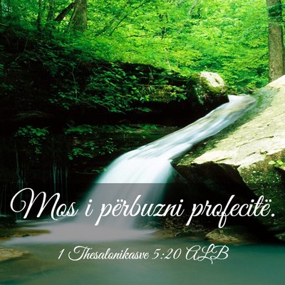 Picture 03 - 1 Thesalonikasve 5:20 ALB - Mos i përbuzni - Bible Verse Picture