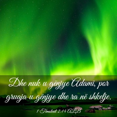 Picture 03 - 1 Timoteut 2:14 ALB - Dhe nuk u gënjye Adami, por gruaja u gënjye dhe - Bible Verse Picture
