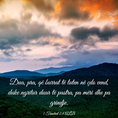 Picture 03 - 1 Timoteut 2:8 ALB - Dua, pra, që burrat të luten në çdo vend, - Bible Verse Picture