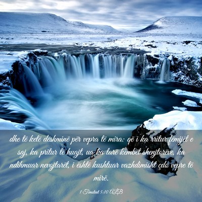 Picture 03 - 1 Timoteut 5:10 ALB - dhe të ketë dëshminë për vepra të mira: që - Bible Verse Picture