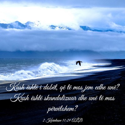 Picture 03 - 2 Korintasve 11:29 ALB - Kush është i dobët, që të mos jem edhe unë? - Bible Verse Picture