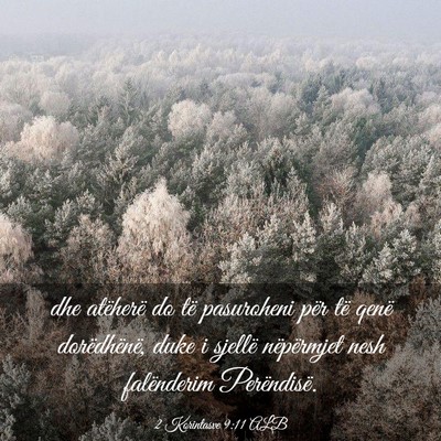Picture 03 - 2 Korintasve 9:11 ALB - dhe atëherë do të pasuroheni për të qenë - Bible Verse Picture