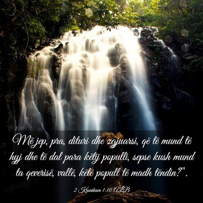 Picture 03 - 2 Kronikave 1:10 ALB - Më jep, pra, dituri dhe zgjuarsi, që të mund - Bible Verse Picture