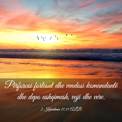 Picture 03 - 2 Kronikave 11:11 ALB - Përforcoi fortesat dhe vendosi komandantë dhe - Bible Verse Picture