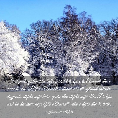 Picture 03 - 2 Kronikave 27:5 ALB - I shpalli gjithashtu luftë mbretit të bijve të - Bible Verse Picture