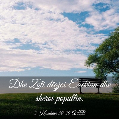 Picture 03 - 2 Kronikave 30:20 ALB - Dhe Zoti dëgjoi Ezekian dhe shëroi - Bible Verse Picture