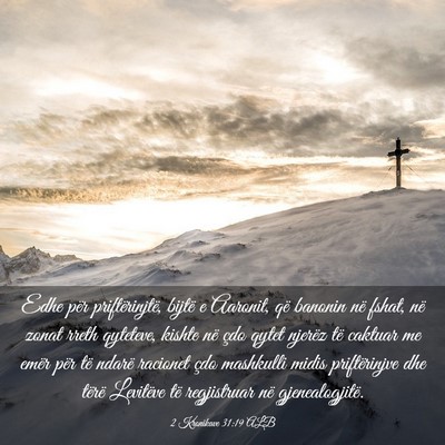 Picture 03 - 2 Kronikave 31:19 ALB - Edhe për priftërinjtë, bijtë e Aaronit, që - Bible Verse Picture