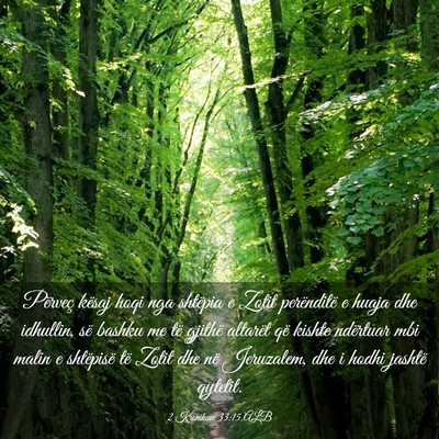 Picture 03 - 2 Kronikave 33:15 ALB - Përveç kësaj hoqi nga shtëpia e Zotit - Bible Verse Picture