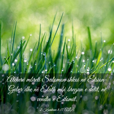 Picture 03 - 2 Kronikave 8:17 ALB - Atëherë mbreti Salomon shkoi në Etsion-Geber - Bible Verse Picture