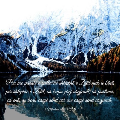 Picture 03 - 2 Mbretërve 12:13 ALB - Por me paratë e sjella në shtëpinë e Zotit - Bible Verse Picture