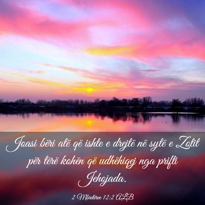 Picture 03 - 2 Mbretërve 12:2 ALB - Joasi bëri atë që ishte e drejtë në sytë e - Bible Verse Picture
