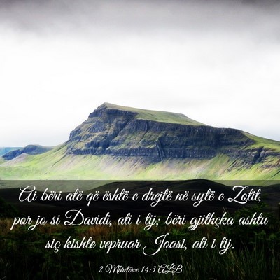Picture 03 - 2 Mbretërve 14:3 ALB - Ai bëri atë që është e drejtë në sytë e - Bible Verse Picture