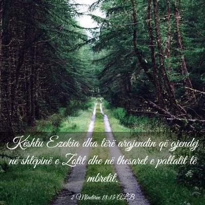 Picture 03 - 2 Mbretërve 18:15 ALB - Kështu Ezekia dha tërë argjendin që gjendej - Bible Verse Picture