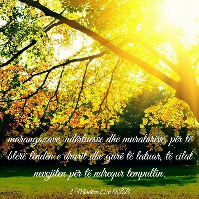 Picture 03 - 2 Mbretërve 22:6 ALB - marangozave, ndërtuesve dhe muratorëve, për - Bible Verse Picture