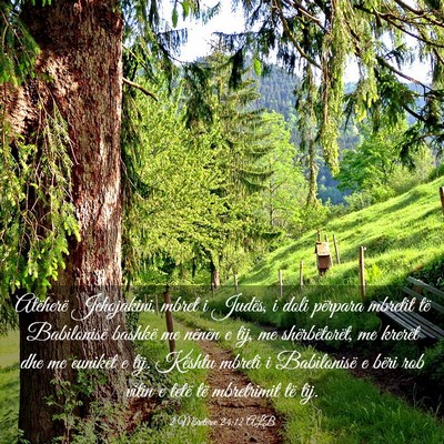 Picture 03 - 2 Mbretërve 24:12 ALB - Atëherë Jehojakini, mbret i Judës, i doli - Bible Verse Picture