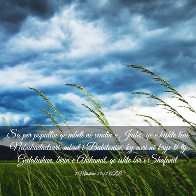 Picture 03 - 2 Mbretërve 25:22 ALB - Sa për popullin që mbeti në vendin e Judës, - Bible Verse Picture