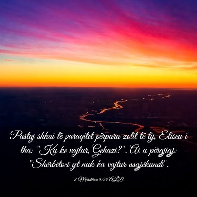 Picture 03 - 2 Mbretërve 5:25 ALB - Pastaj shkoi të paraqitet përpara zotit të - Bible Verse Picture
