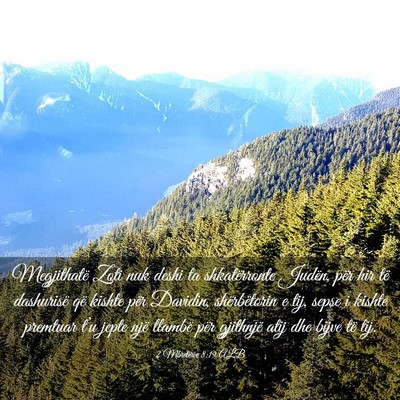 Picture 03 - 2 Mbretërve 8:19 ALB - Megjithatë Zoti nuk deshi ta shkatërronte - Bible Verse Picture
