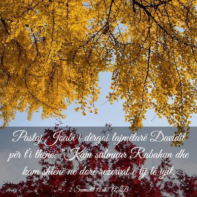Picture 03 - 2 Samuelit 12:27 ALB - Pastaj Joabi i dërgoi lajmëtarë Davidit për - Bible Verse Picture