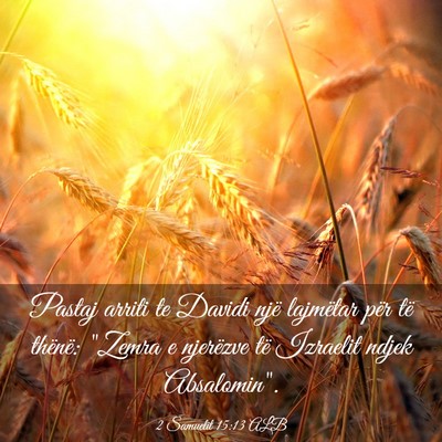 Picture 03 - 2 Samuelit 15:13 ALB - Pastaj arriti te Davidi një lajmëtar për të - Bible Verse Picture