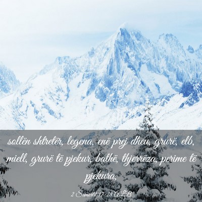 Picture 03 - 2 Samuelit 17:28 ALB - sollën shtretër, legena, enë prej dheu, - Bible Verse Picture