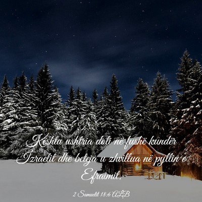 Picture 03 - 2 Samuelit 18:6 ALB - Kështu ushtria doli në fushë kundër Izraelit - Bible Verse Picture