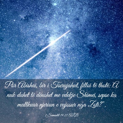 Picture 03 - 2 Samuelit 19:21 ALB - Por Abishai, bir i Tserujahut, filloi të thotë: - Bible Verse Picture