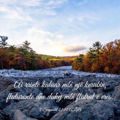 Picture 03 - 2 Samuelit 22:11 ALB - Ai rrinte kaluar mbi një kerubin, fluturonte dhe - Bible Verse Picture