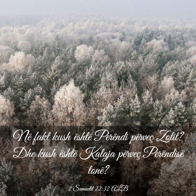 Picture 03 - 2 Samuelit 22:32 ALB - Në fakt kush është Perëndi përveç Zotit? - Bible Verse Picture