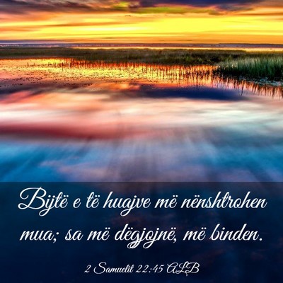 Picture 03 - 2 Samuelit 22:45 ALB - Bijtë e të huajve më nënshtrohen mua; sa më - Bible Verse Picture