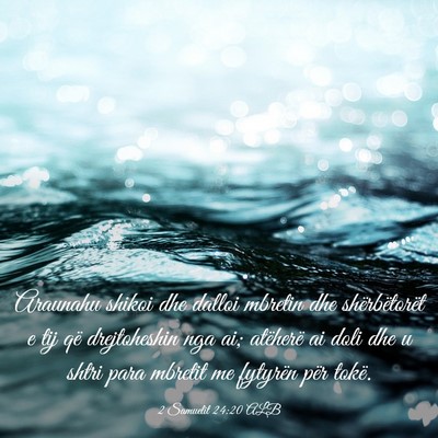 Picture 03 - 2 Samuelit 24:20 ALB - Araunahu shikoi dhe dalloi mbretin dhe - Bible Verse Picture