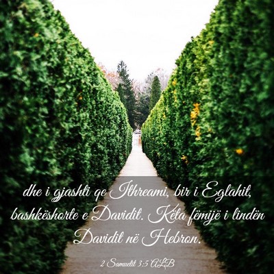 Picture 03 - 2 Samuelit 3:5 ALB - dhe i gjashti qe Ithreami, bir i Eglahit, - Bible Verse Picture