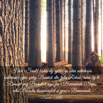 Picture 03 - 2 Samuelit 4:2 ALB - I biri i Saulit kishte dy njerëz që ishin - Bible Verse Picture