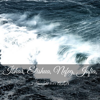 Picture 03 - 2 Samuelit 5:15 ALB - Ibhar, Elishua, Nefeg, - Bible Verse Picture